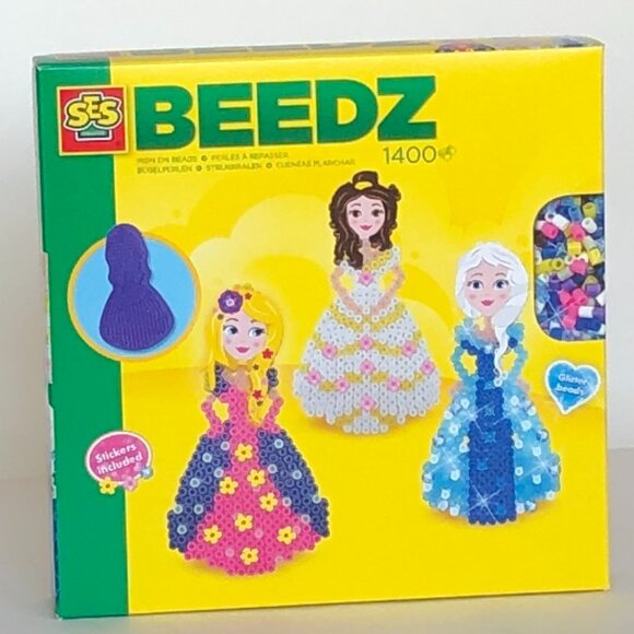 New in Box SES  Iron on Glitter Beads Beedz Princesses 1400 Pcs For Age 5+ - Picture 11 of 16